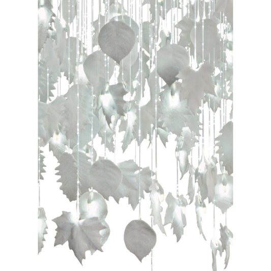 53-Inch Porcelain Leaf Fiber-Optic Chandelier