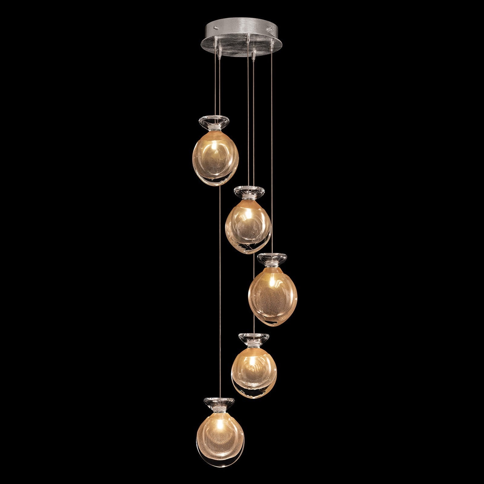 11.5-Inch Hand-Blown Glass Pendant Light