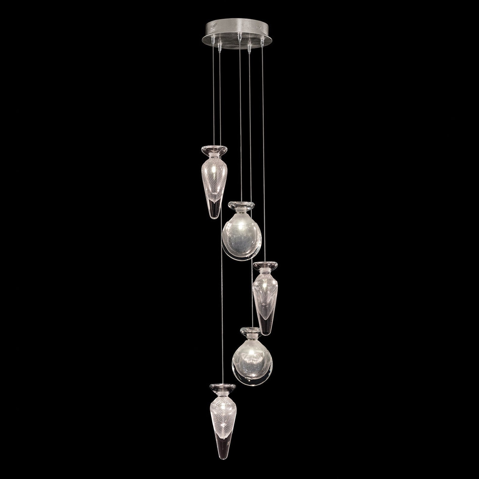 11.5-Inch Hand-Blown Glass Pendant Light