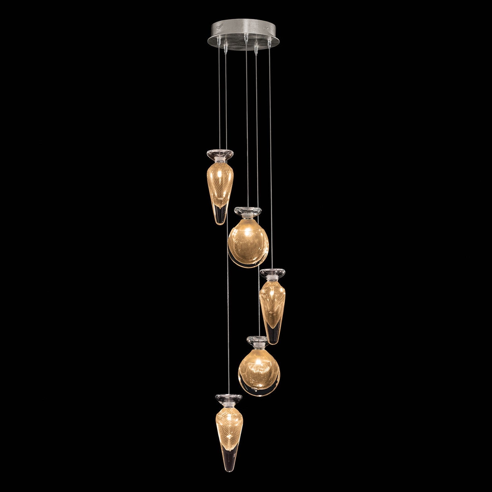 11.5-Inch Hand-Blown Glass Pendant Light