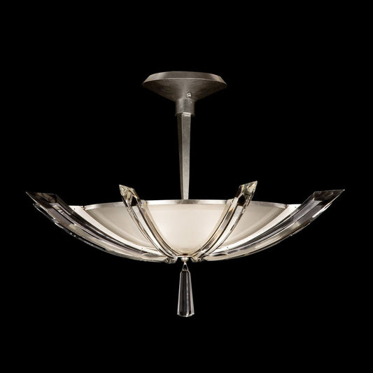 28-Inch Beveled Crystal Round Pendant Light / Default Title