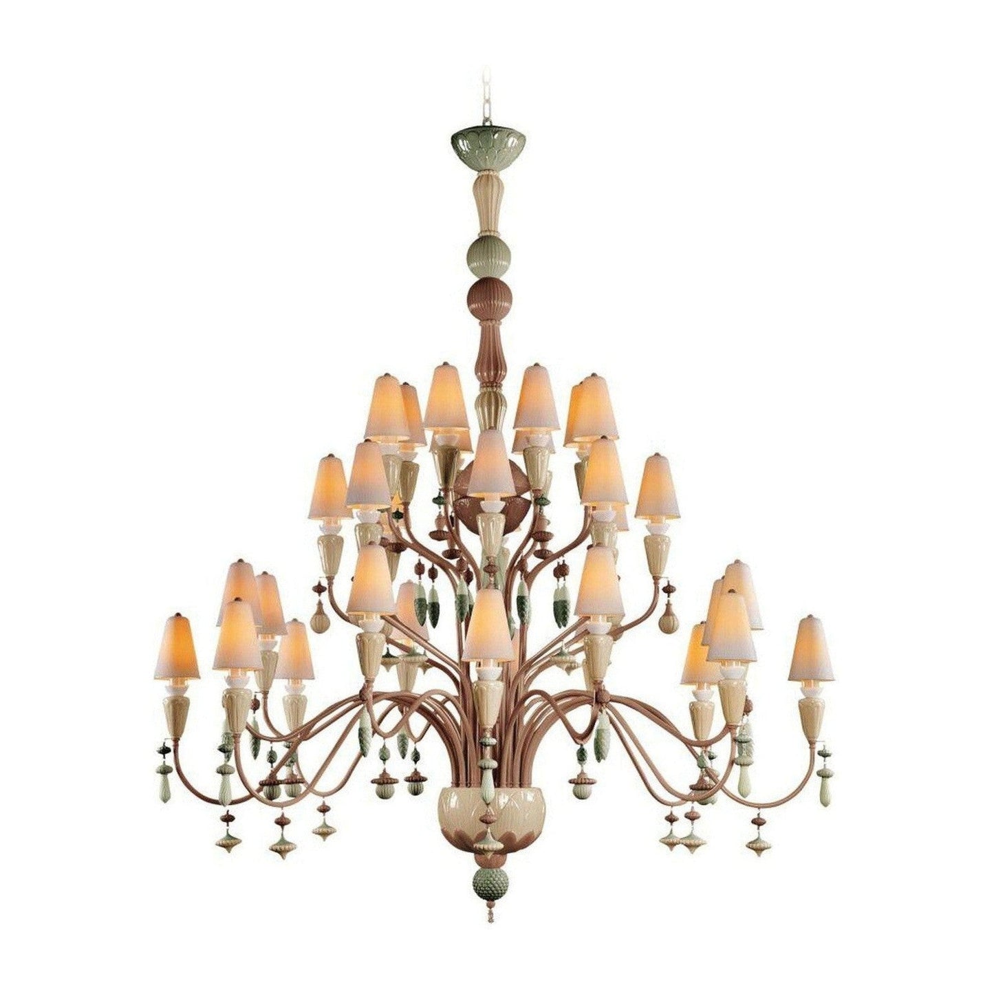 32-Light Porcelain Botanical Chandelier