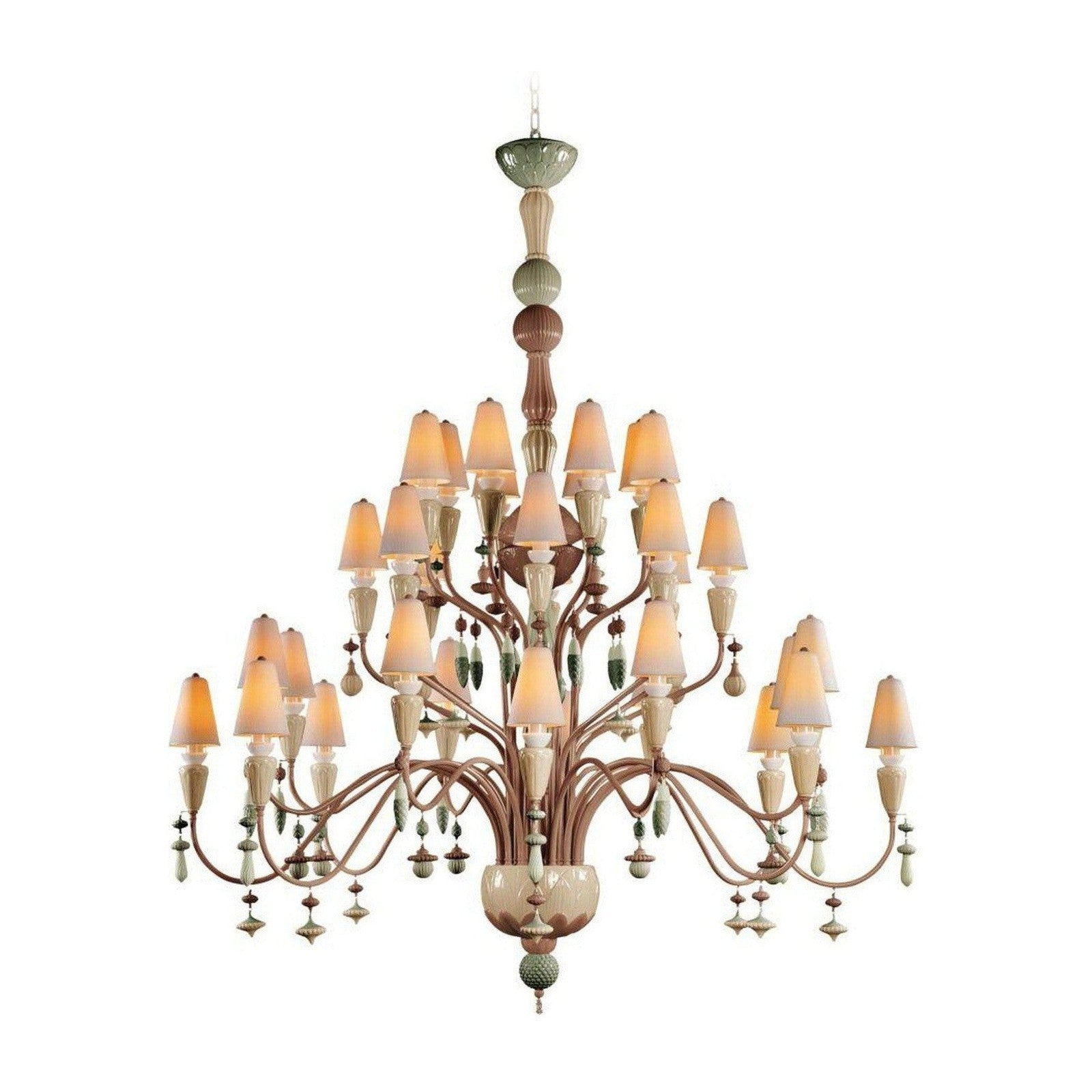 32-Light Porcelain Botanical Chandelier