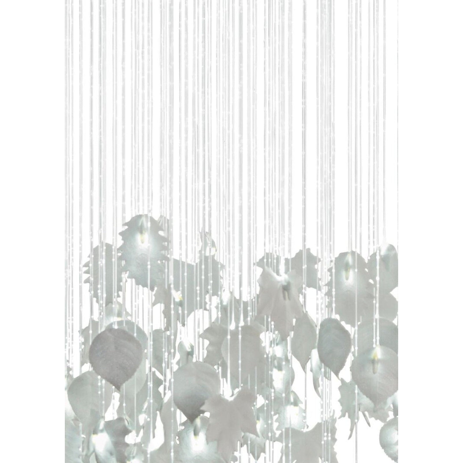 53-Inch Porcelain Leaf Fiber-Optic Chandelier