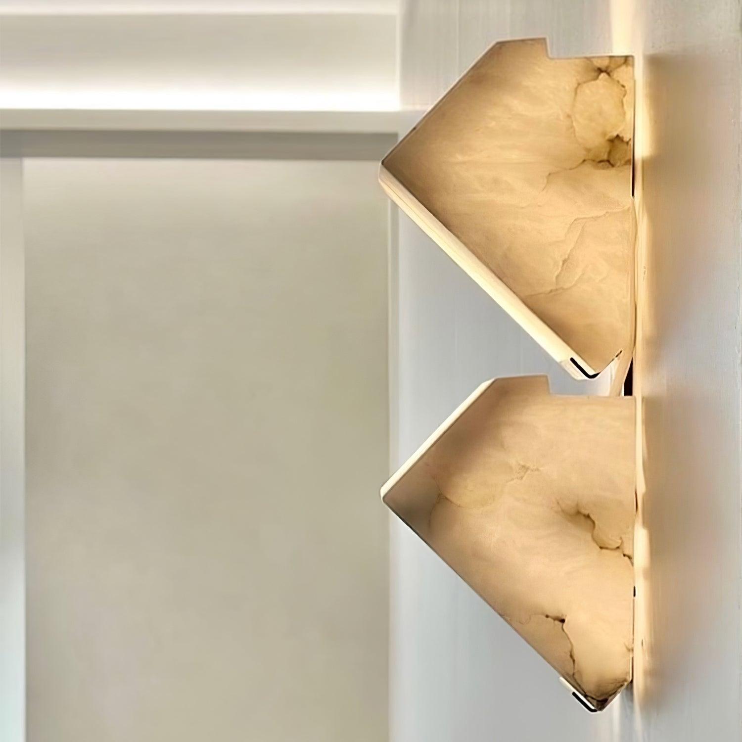 Alabaster Panel LED Wall Light / L 5.5″ x H 17.7″ / L 14cm x H 45cm ( Power~15W 1200lumens) / White / Cool Light