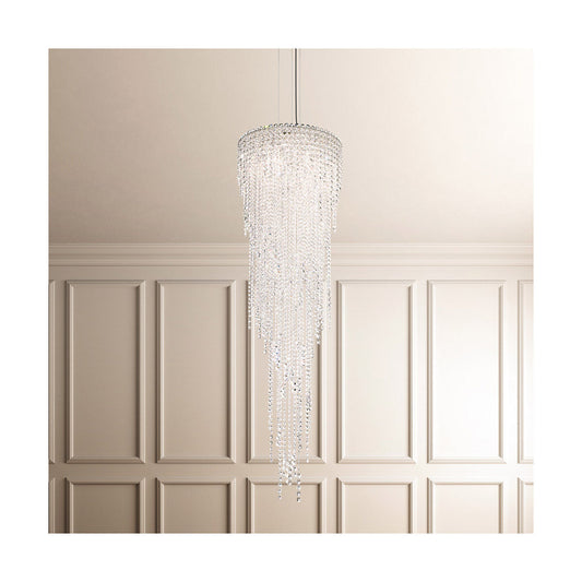 Circular Crystal Strand Pendant Light / Clear Radiance