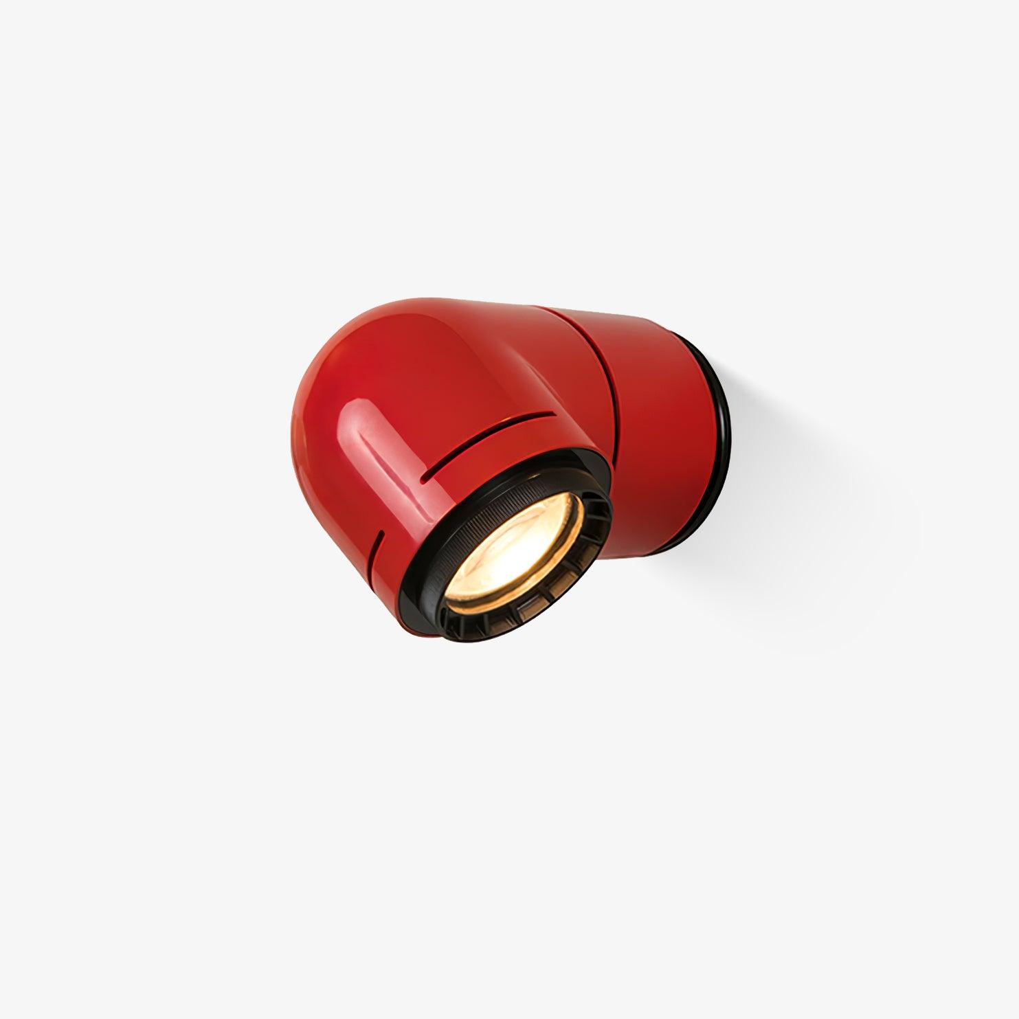 Compact Adjustable LED Wall Light / ∅ 5.9″ x H 4.3″ / Dia 15cm x H 11cm / Red