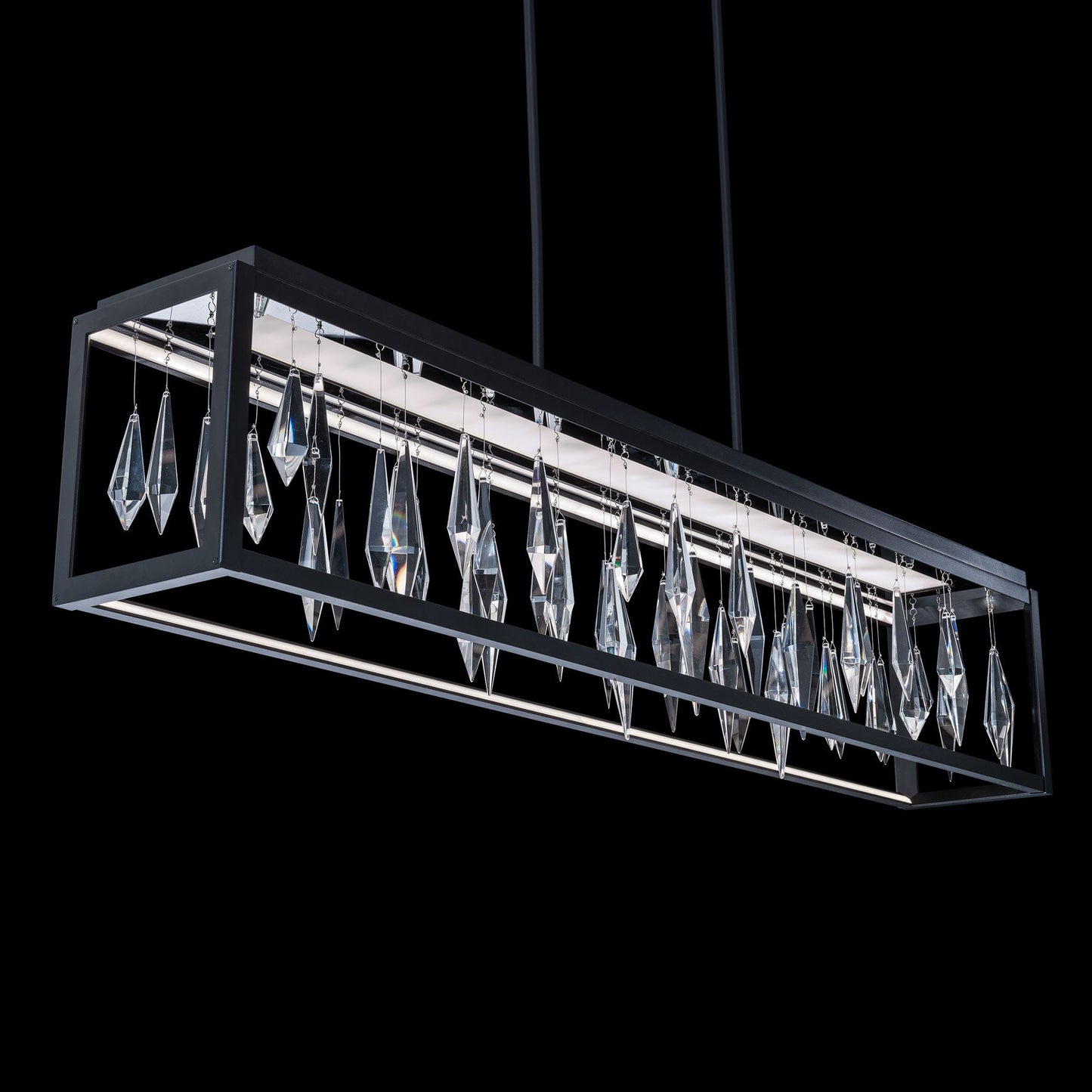 Geometric Crystal LED Linear Pendant Light / Default Title