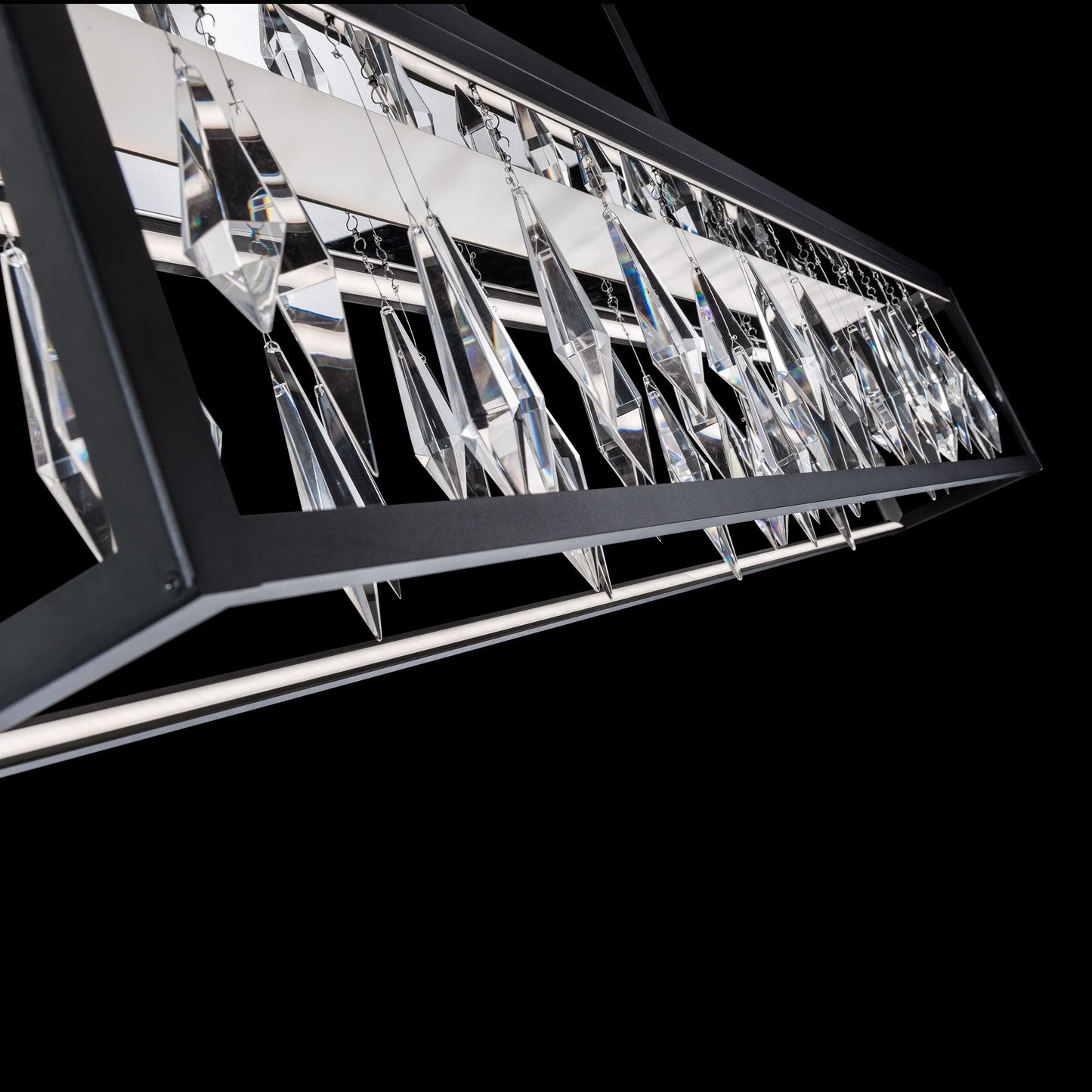 Geometric Crystal LED Linear Pendant Light