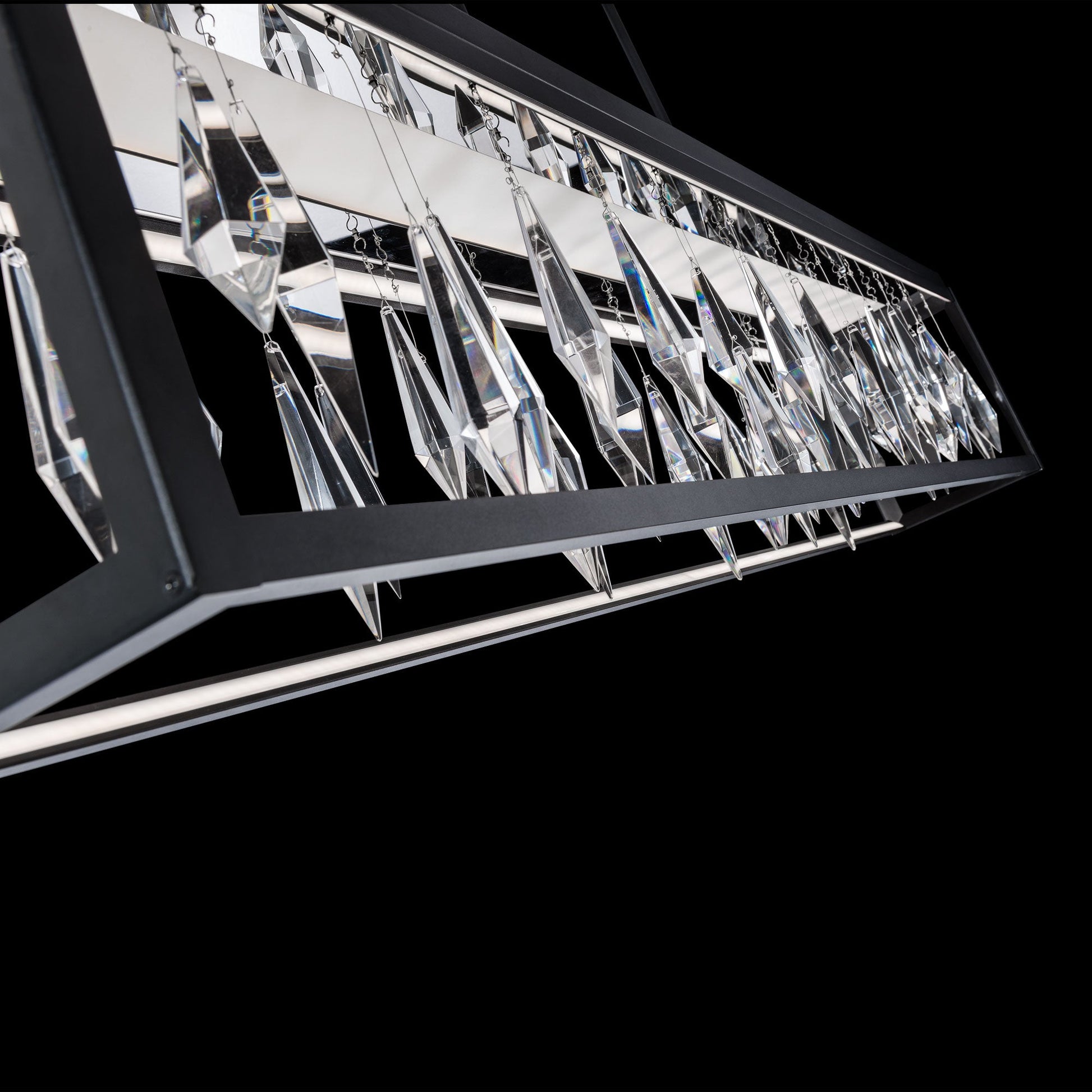 Geometric Crystal LED Linear Pendant Light