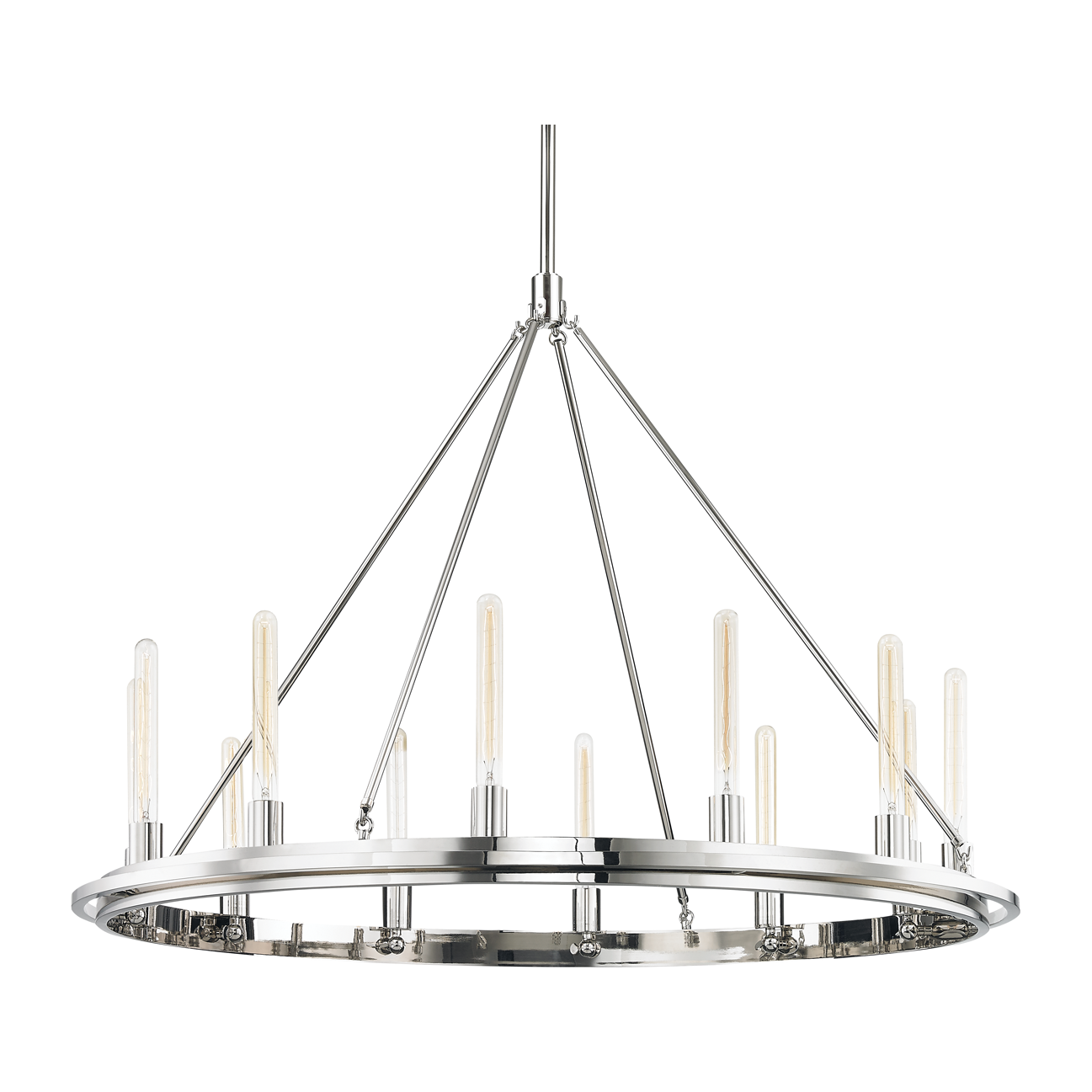 Hudson Valley Lighting Chambers 12 Light 45 inch Chandelier Ceiling Light / Polished Nickel