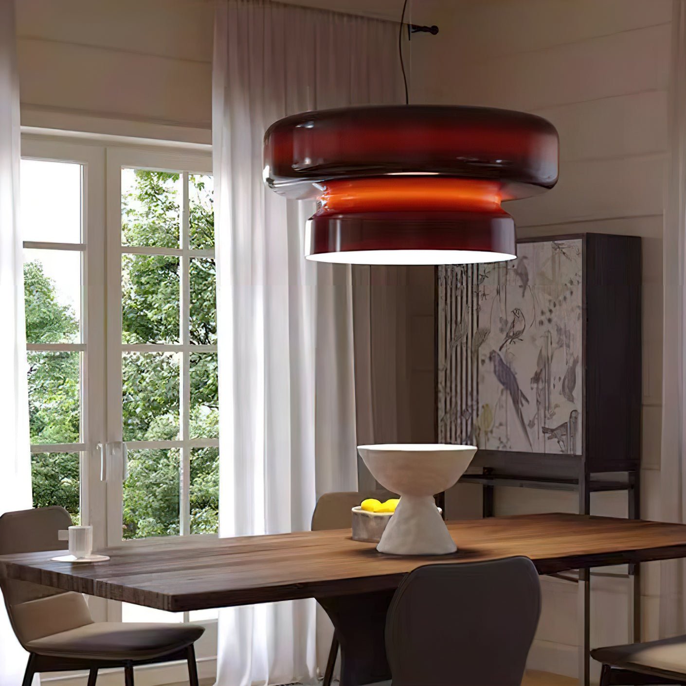 Organic Glass LED Pendant Light