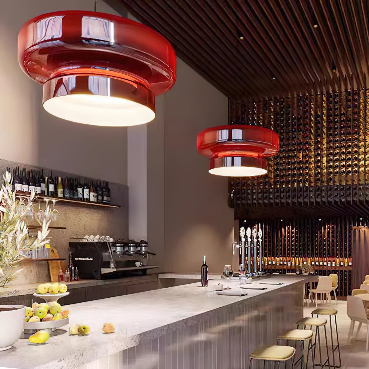 Organic Glass LED Pendant Light