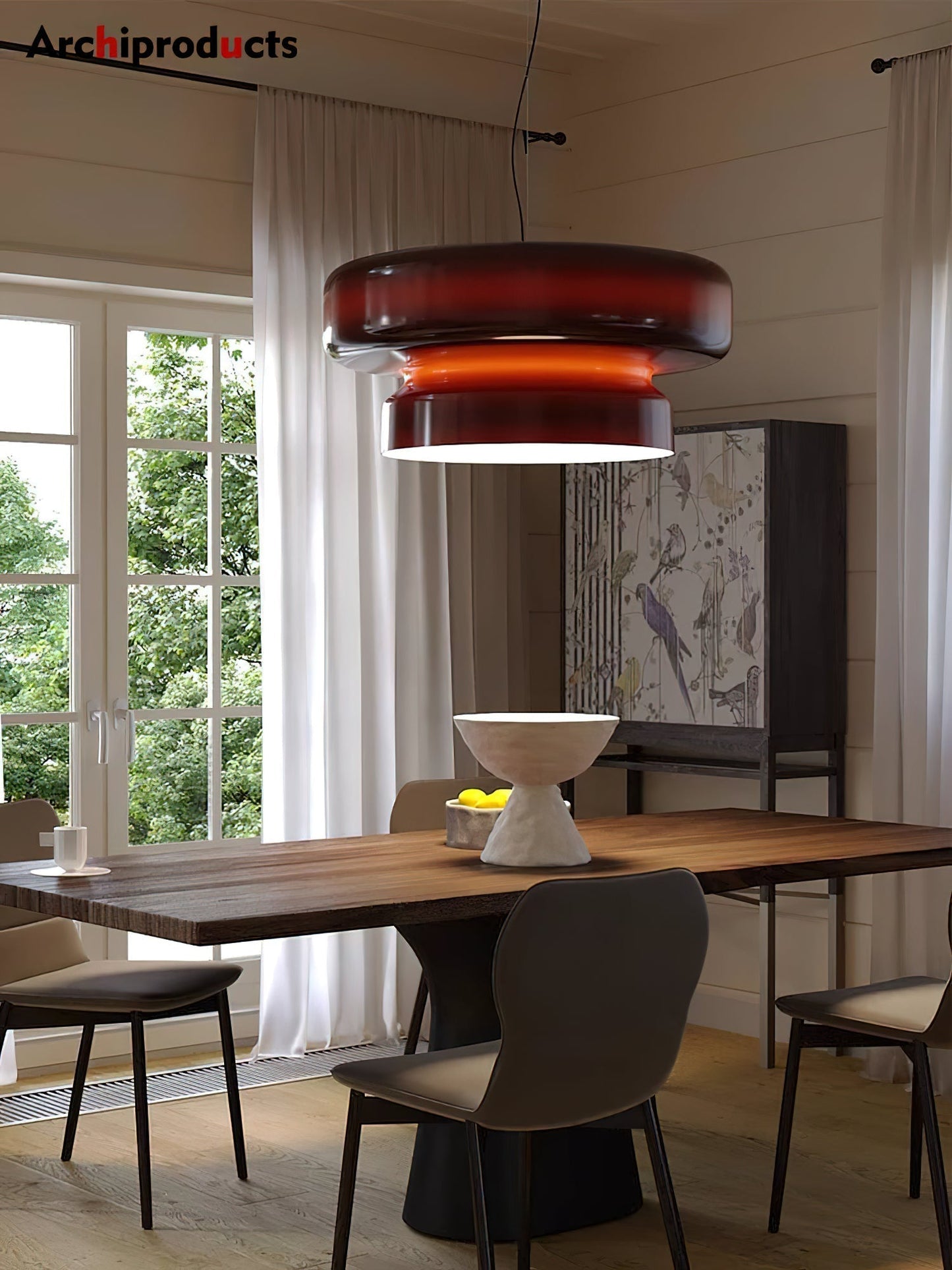 Organic Glass LED Pendant Light