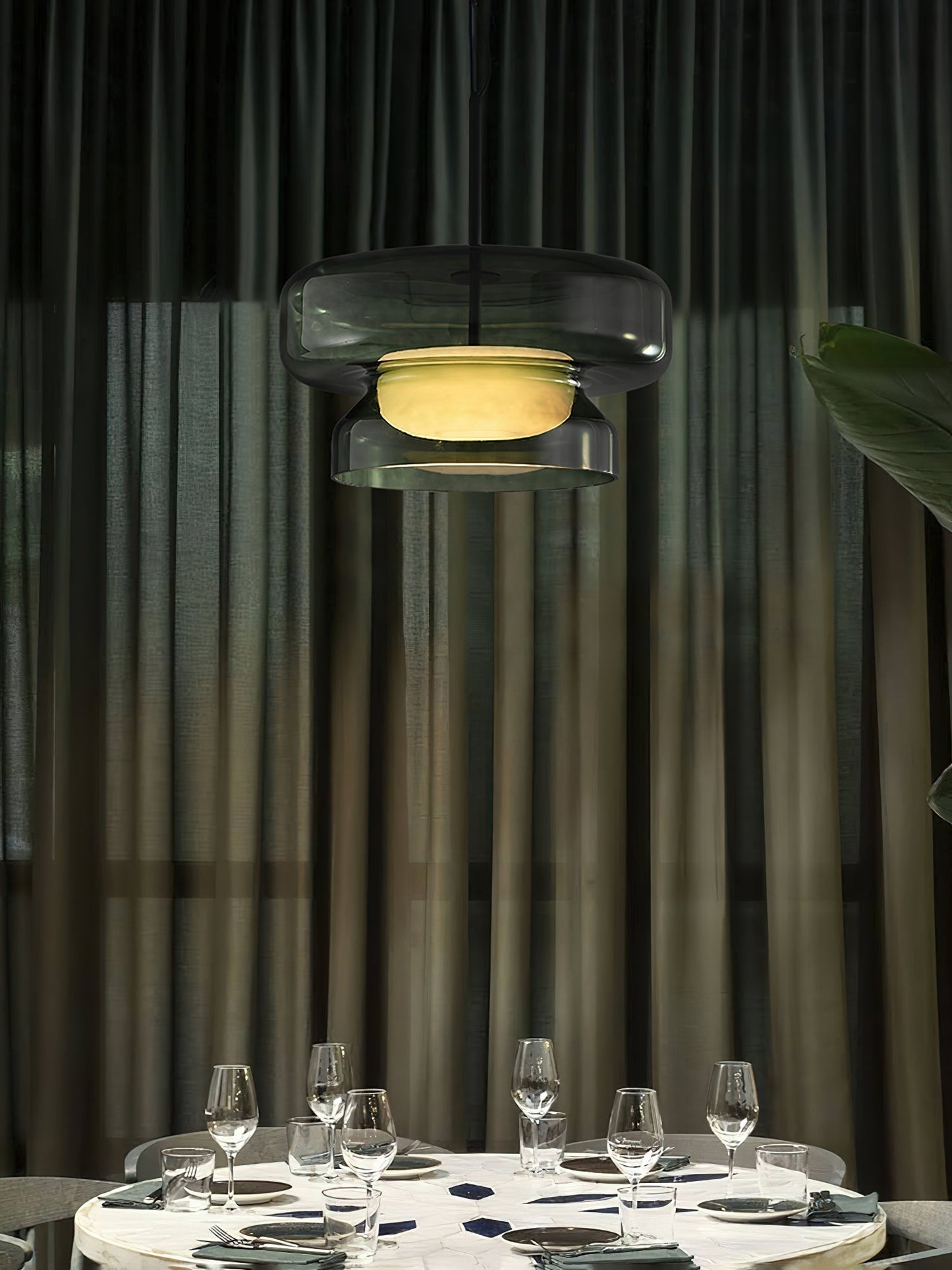 Organic Glass LED Pendant Light