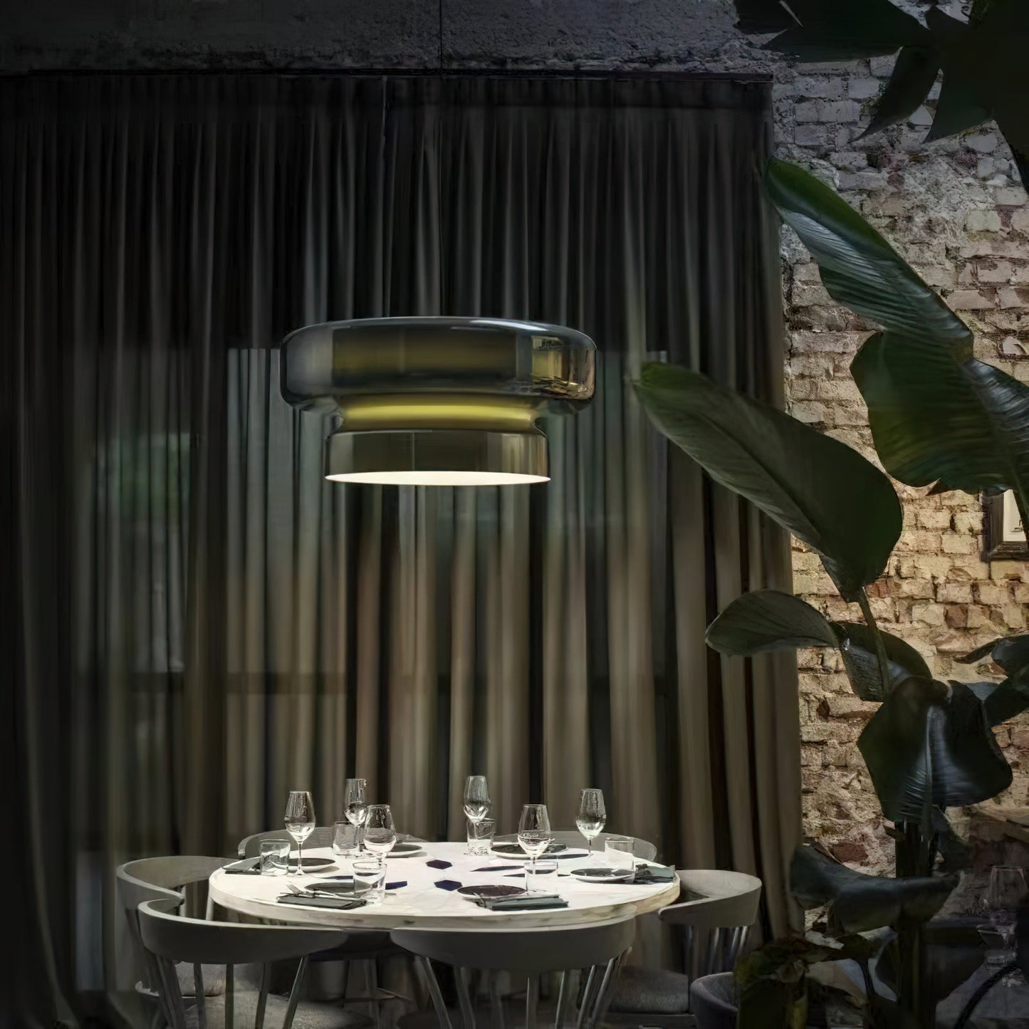 Organic Glass LED Pendant Light