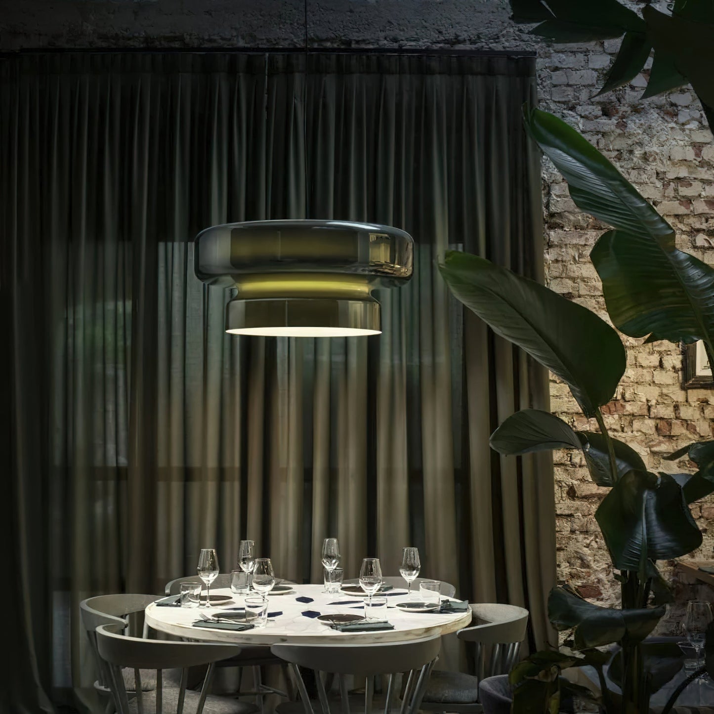 Organic Glass LED Pendant Light
