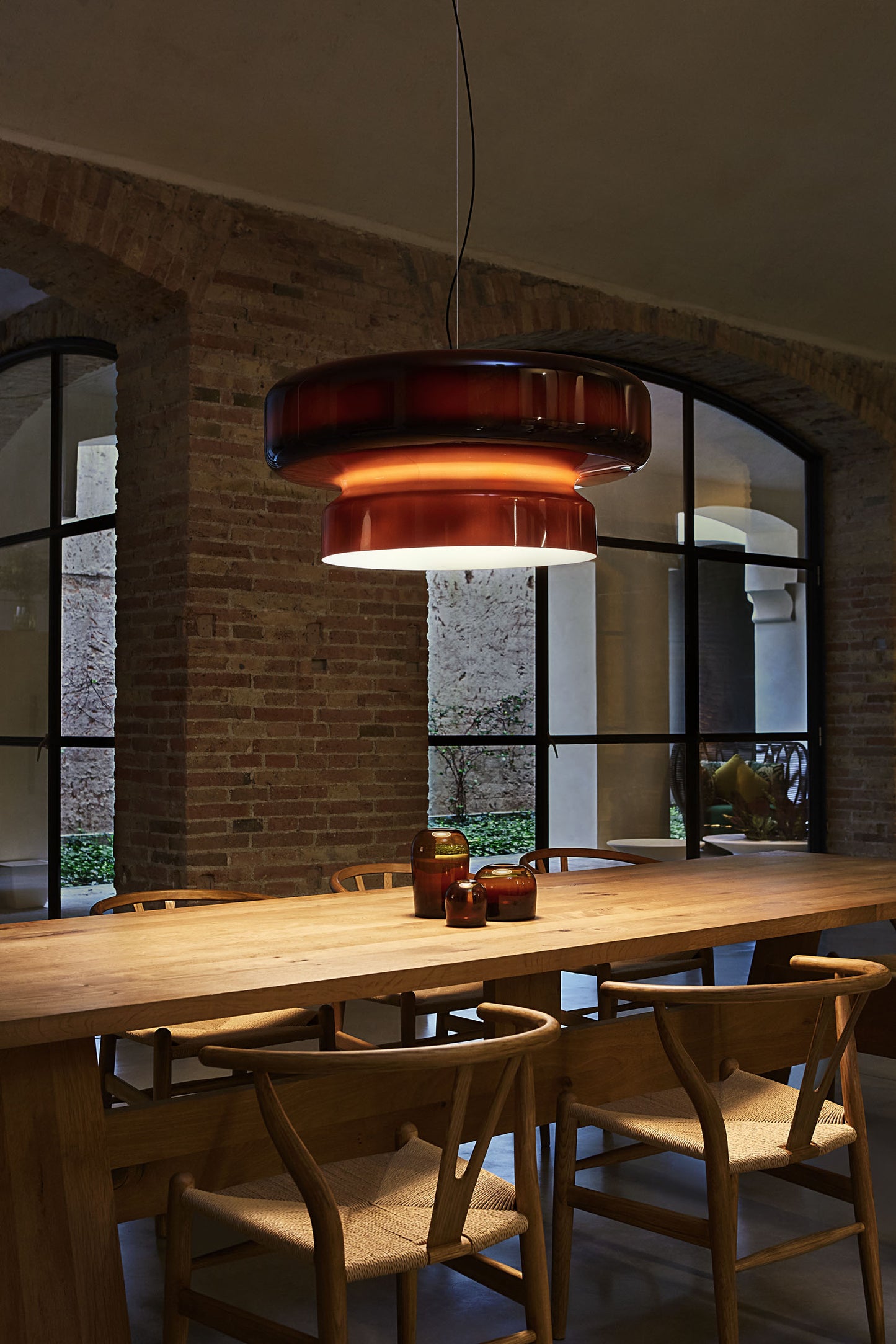 Organic Glass LED Pendant Light