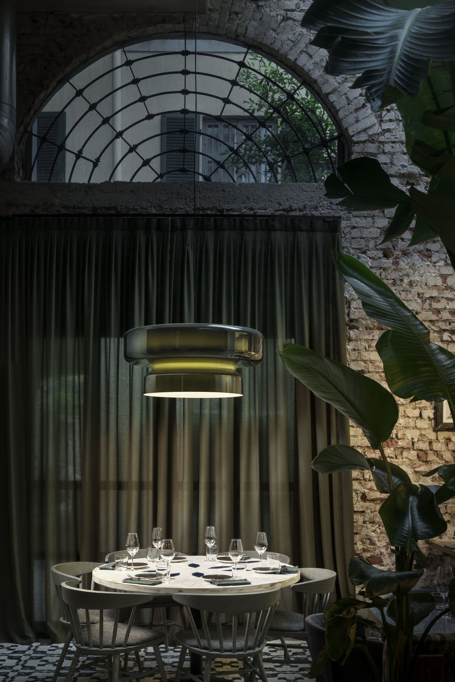 Organic Glass LED Pendant Light