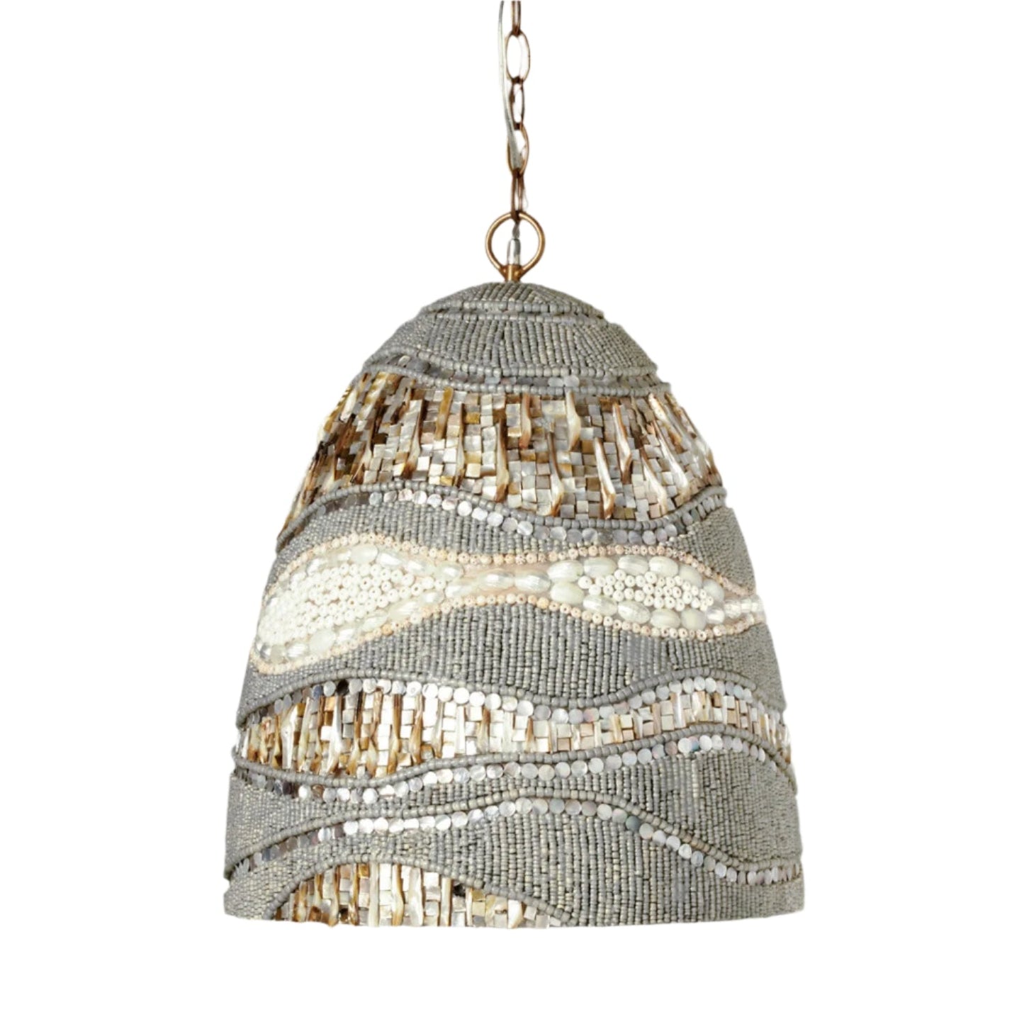 Two-Tone Decorative Ambient Chandelier / Gray/Natural