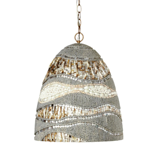 Two-Tone Decorative Ambient Chandelier / Gray/Natural
