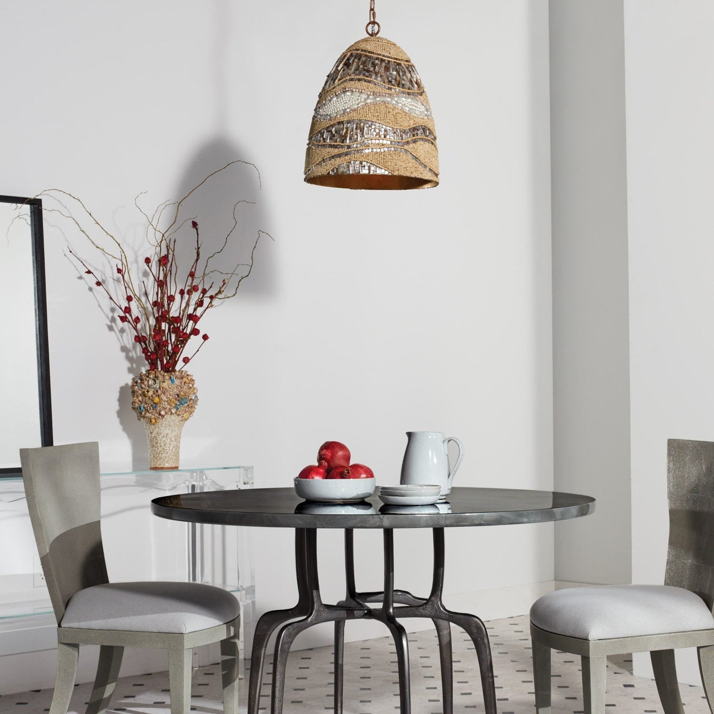Two-Tone Decorative Ambient Chandelier / Natural/Natural